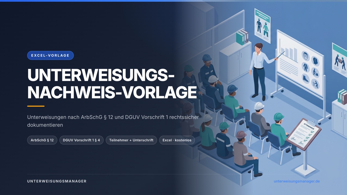 Vorschau: Unterweisungsnachweis-Vorlage (Excel)